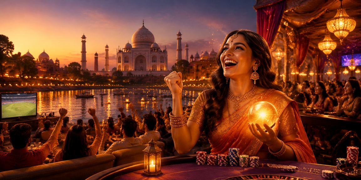 Live casino dealer presenting cards
